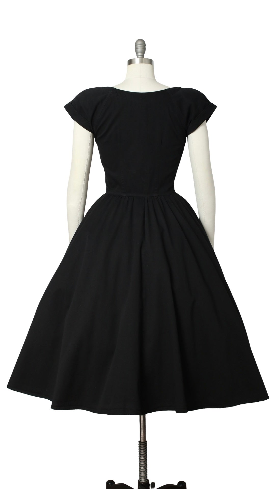 NEW | 1990s Black Denim Shirtwaist Dress | medium