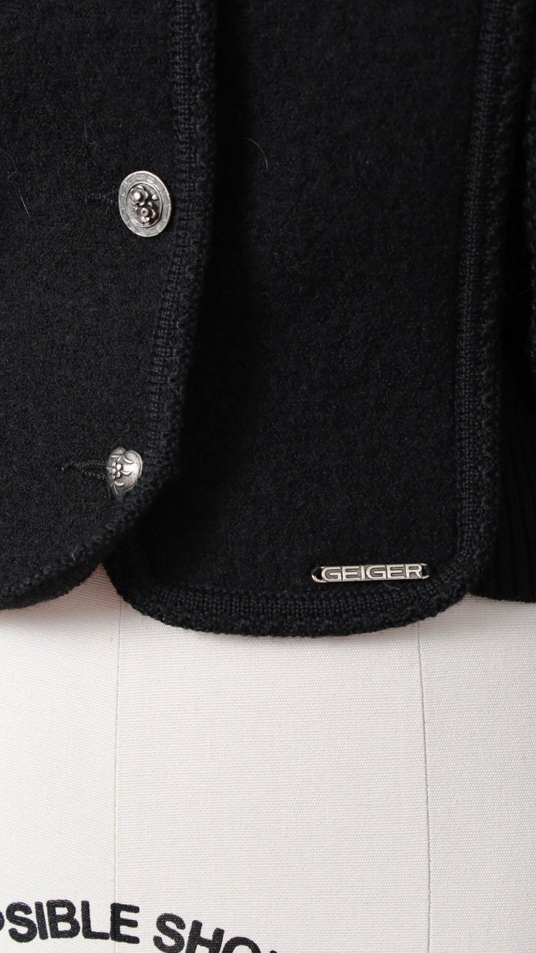 1980s does 1930s GEIGER Knit Wool Cardigan | medium/large