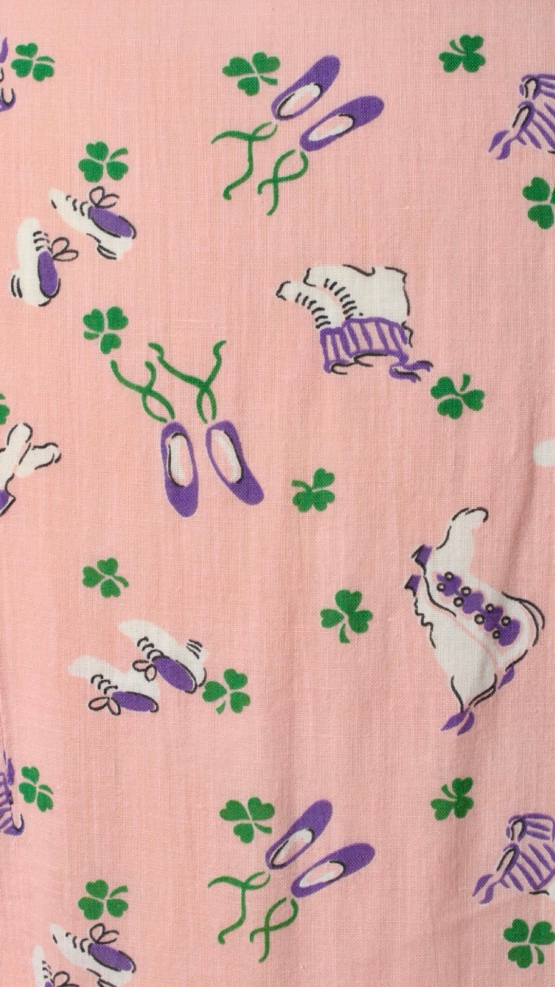 NEW | 1930s 1940s Shoes + Clover Novelty Print Dress | petite small