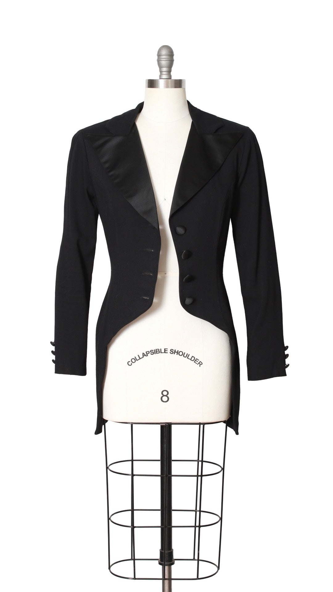 NEW | 1990s BETSEY JOHNSON Black Tuxedo Tailcoat Jacket | small/medium