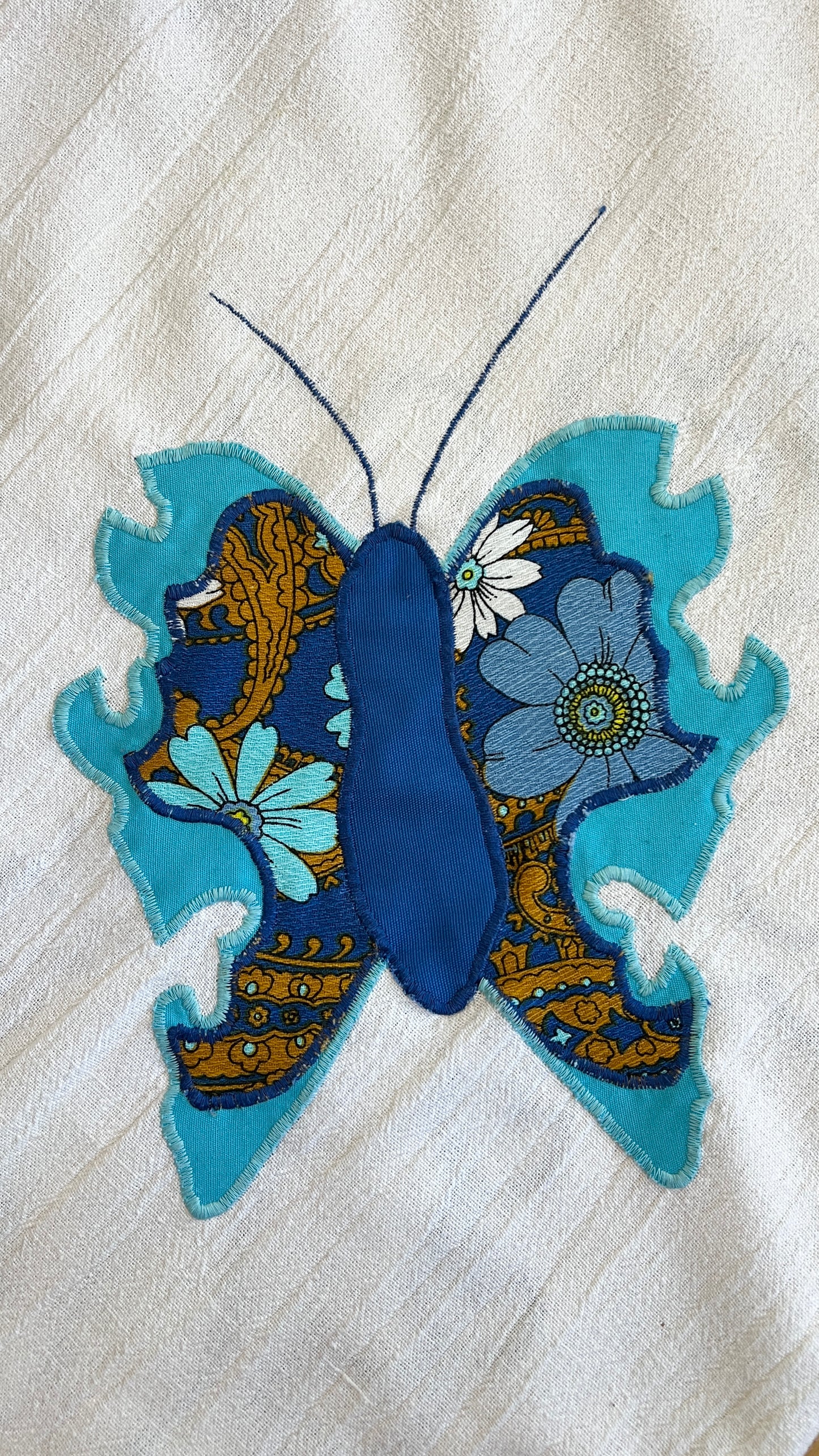 1970s Mouse & Butterfly Appliqué Dress | large/x-large