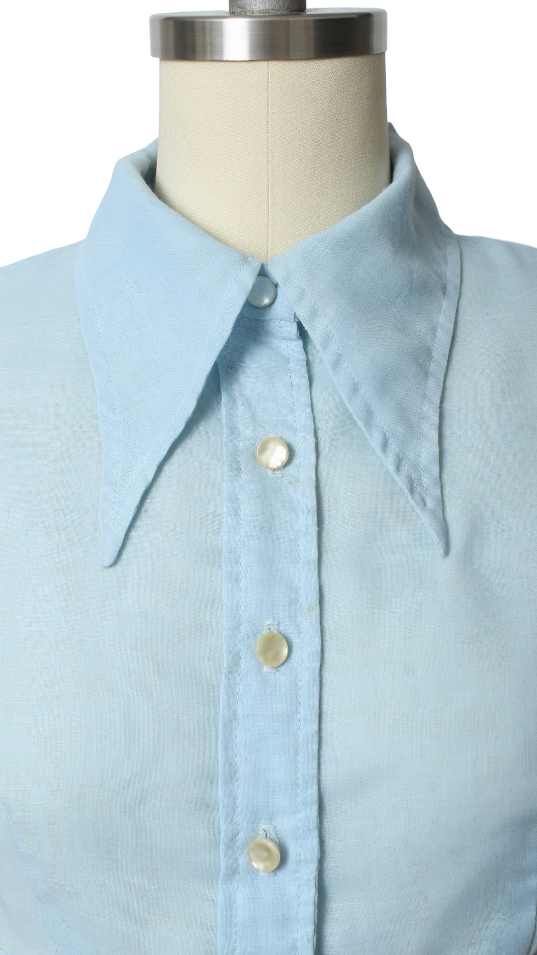 NEW | 1970s Light Blue Crop Top | x-small/small