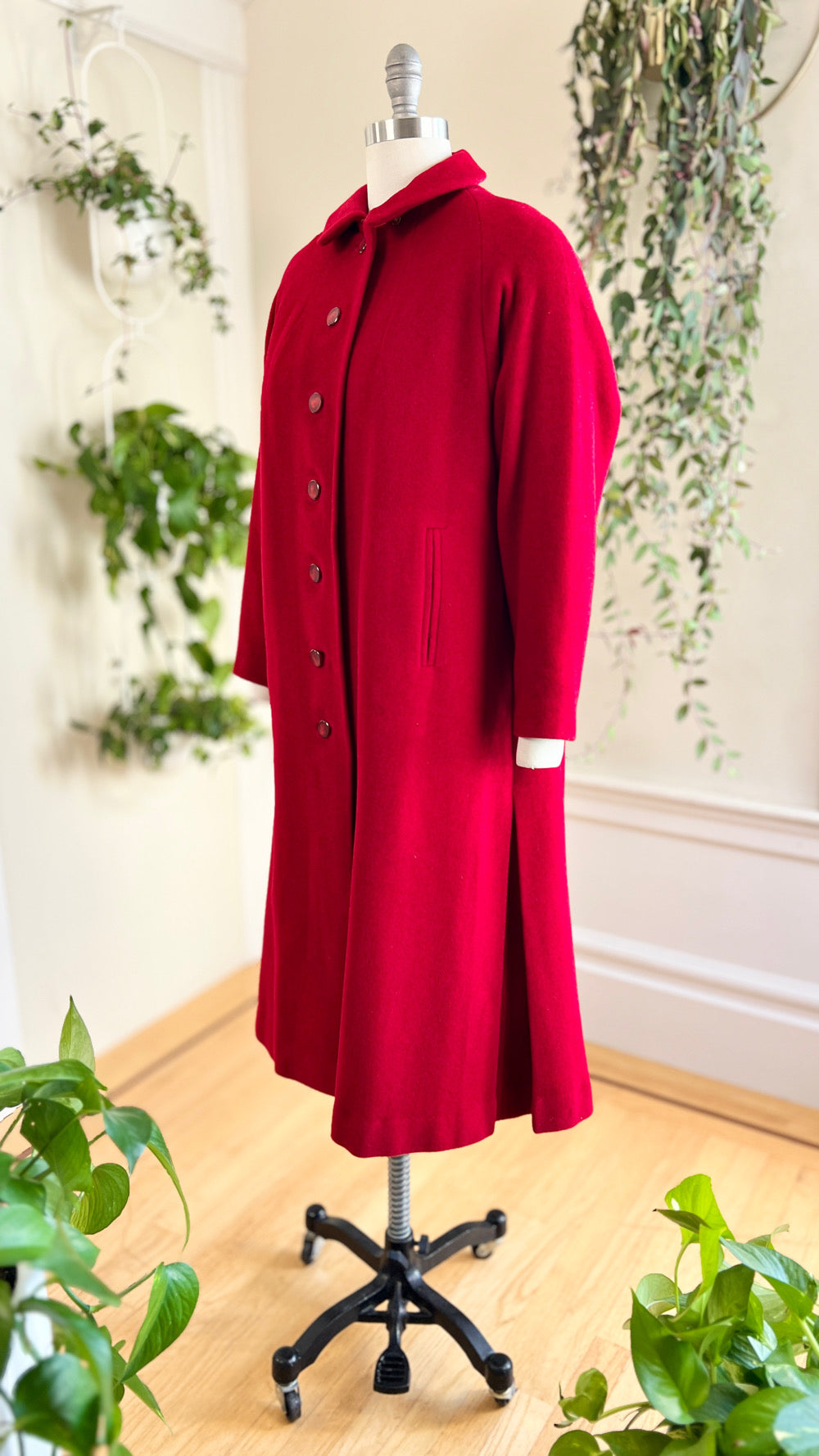 1950s Red Wool Coat | large/x-large