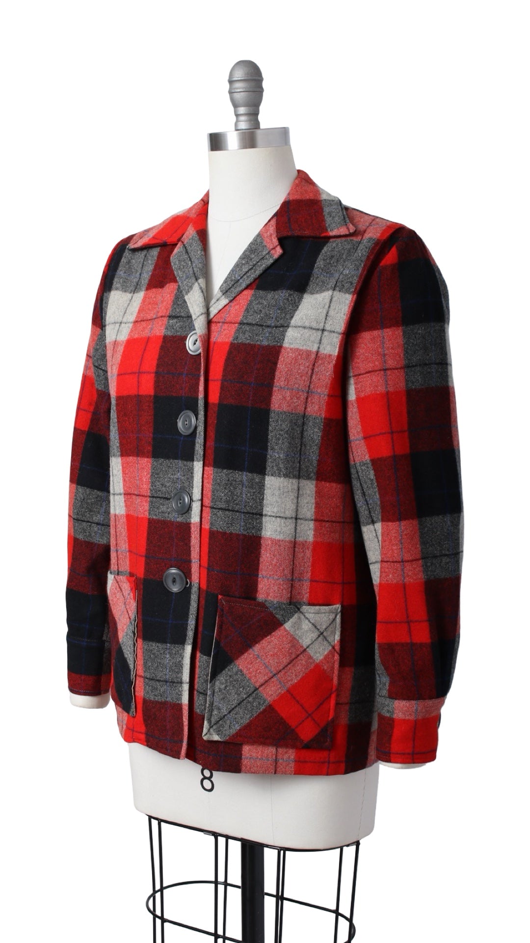 1940s 1950s Pendleton-49er-Style Plaid Wool Jacket | medium/large