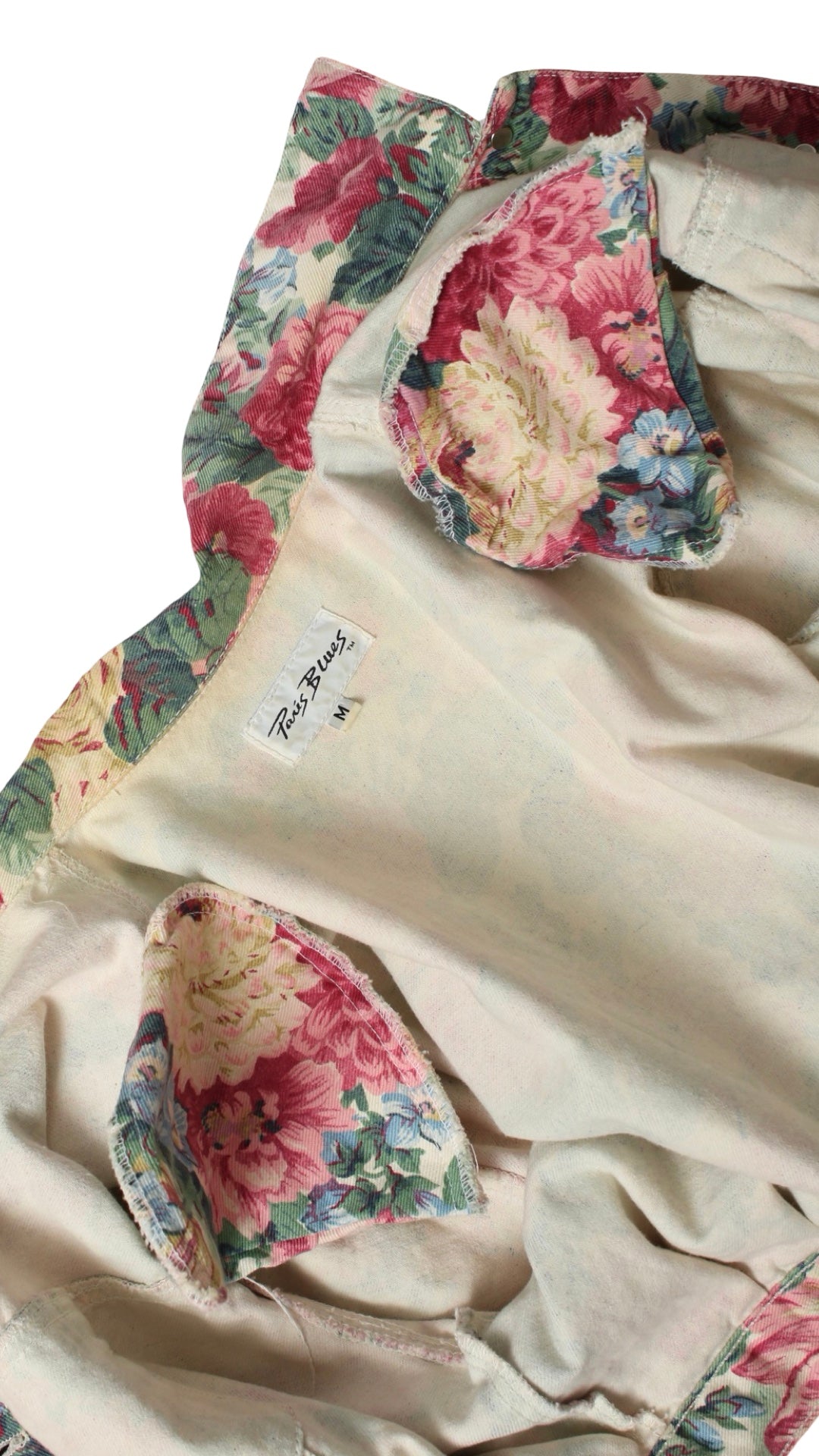 NEW | 1990s Floral Denim Cropped Jacket | medium