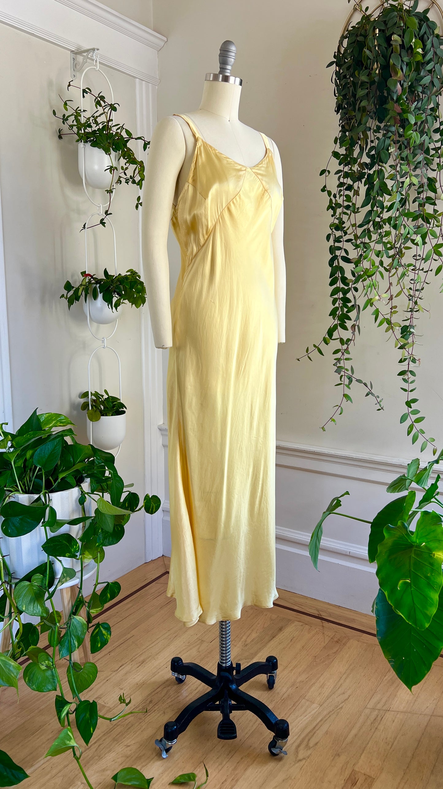 1930s NRA LABEL Organza Wedding Dress with Slip | x-small/small