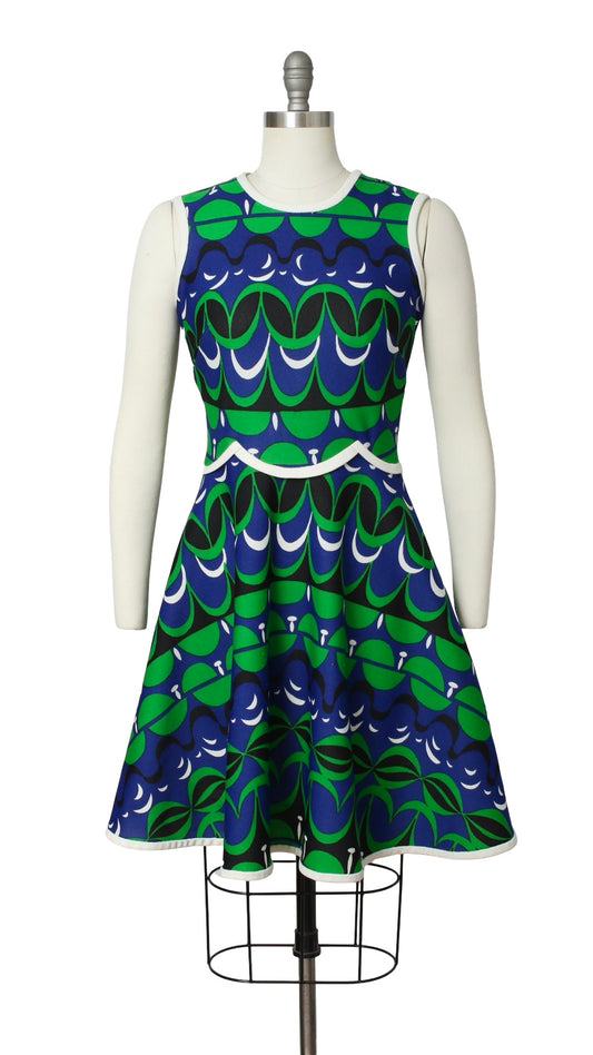 NEW | 1970s Op Art Skater Dress | medium