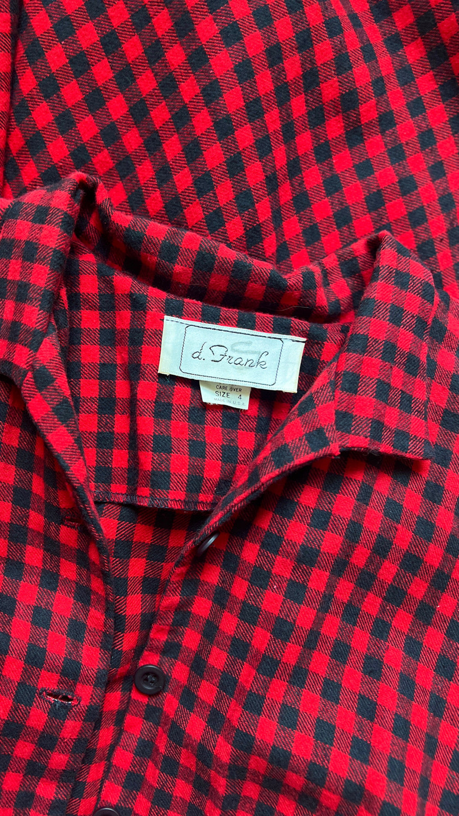 1990s Plaid Flannel Shirt Dress | x-small/small