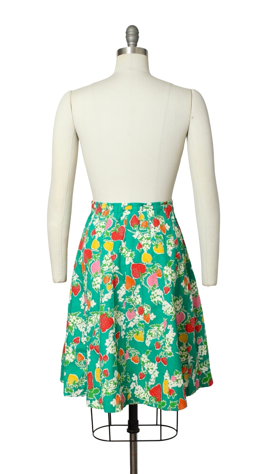 NEW | 1970s Strawberry Floral Skirt | small/medium