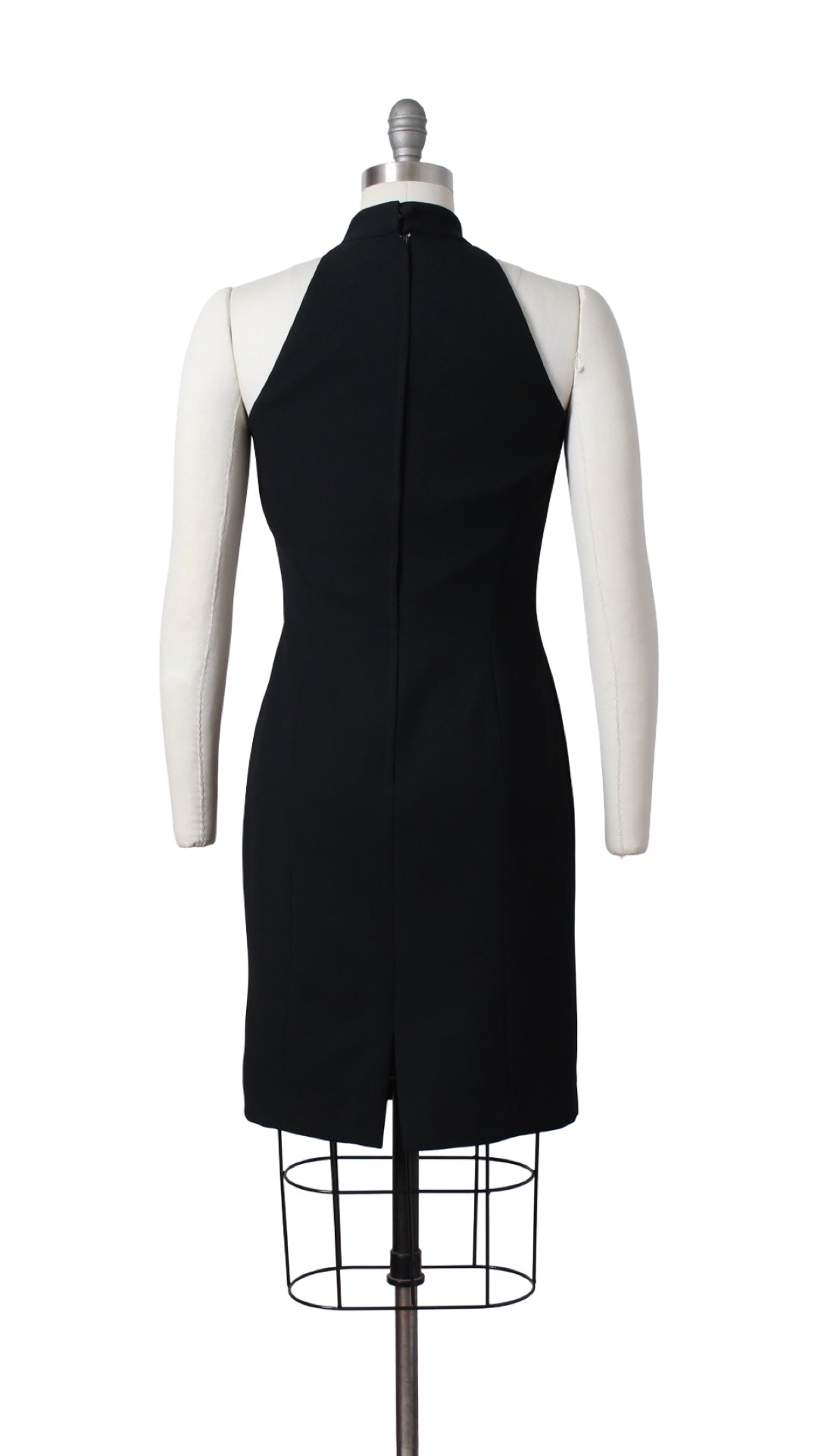 1990s Beaded Cage Neckline Dress | small/medium