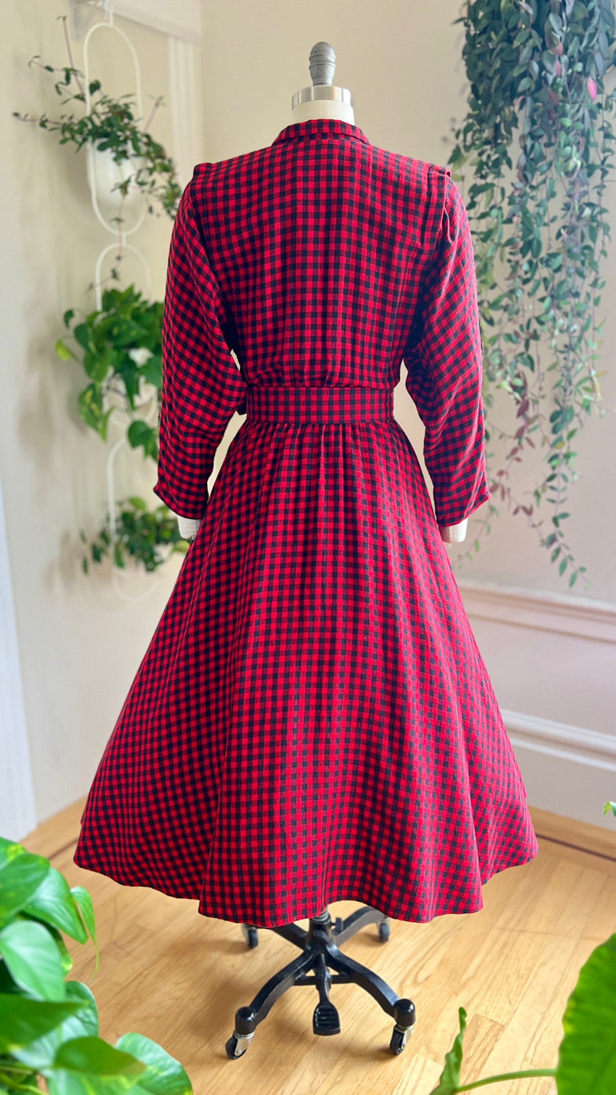 1990s Plaid Flannel Shirt Dress | x-small/small