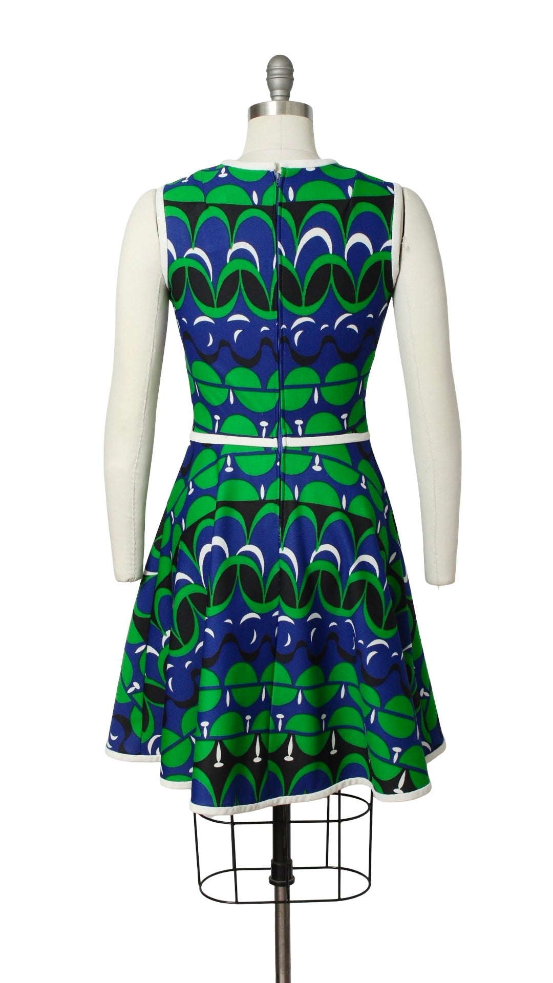 NEW | 1970s Op Art Skater Dress | medium