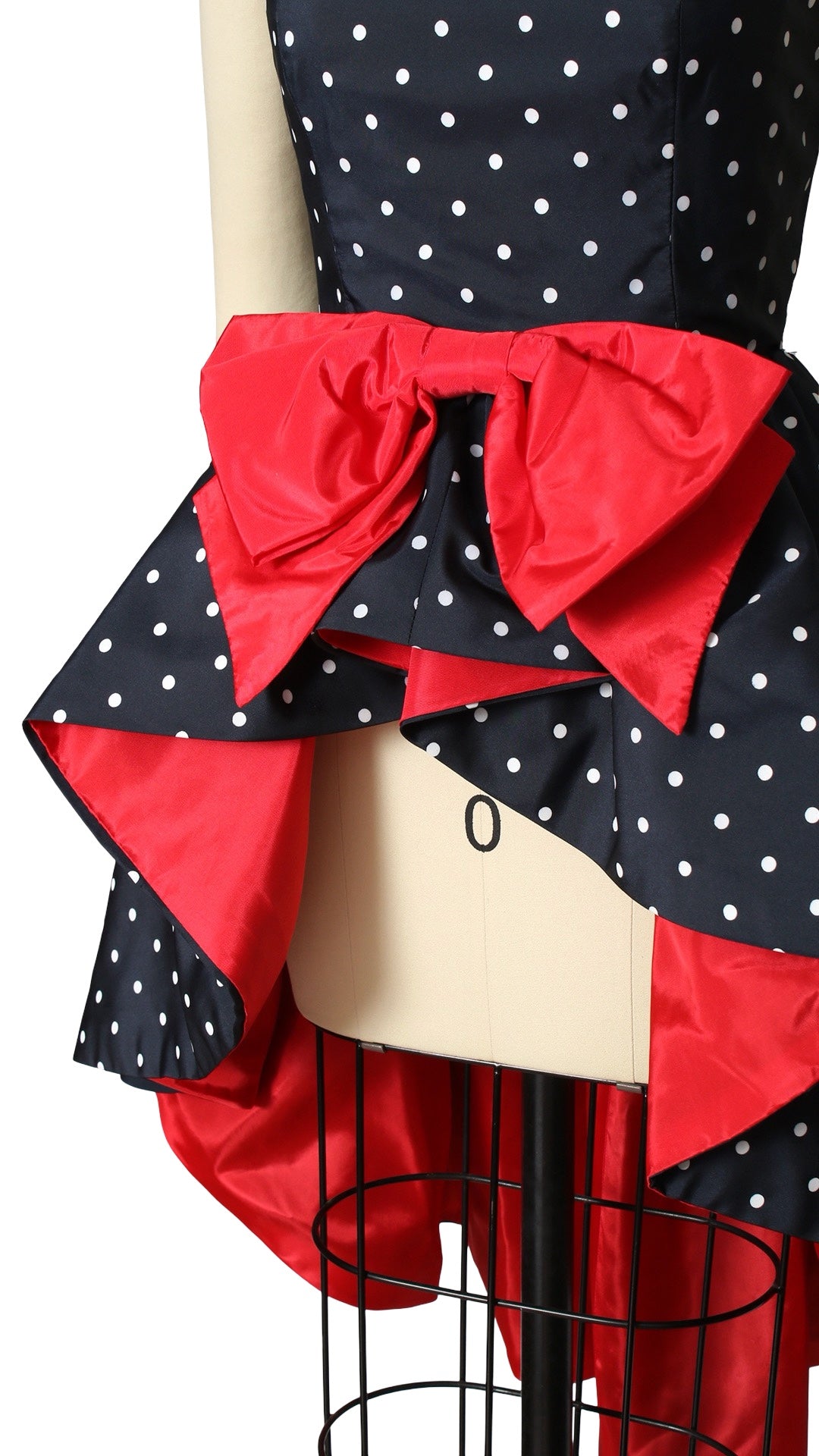 NEW | 1980s High-Low Polka Dot Dress Top | small