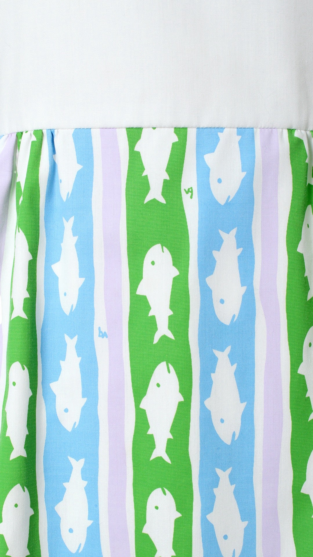 1970s VESTED GENTRESS Fish Novelty Print Dress | small/medium