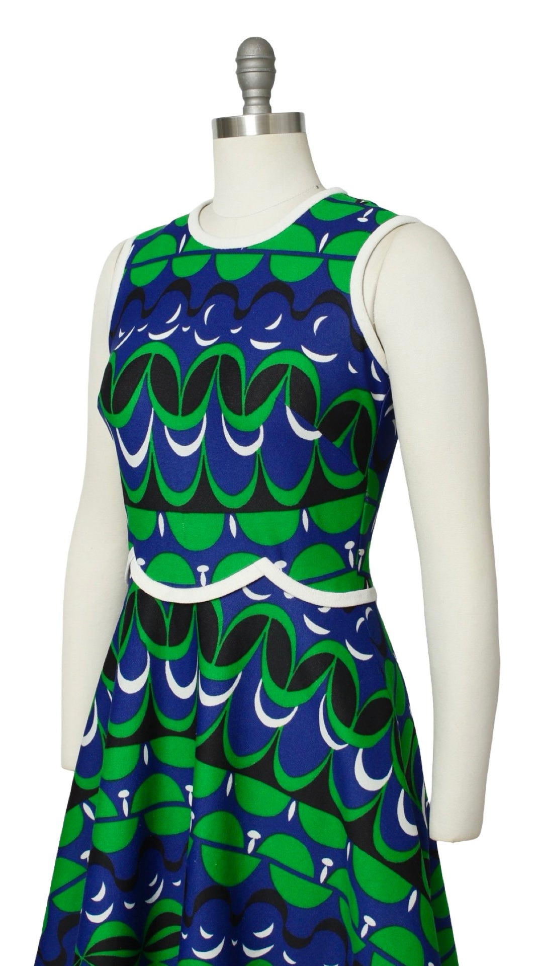 NEW | 1970s Op Art Skater Dress | medium