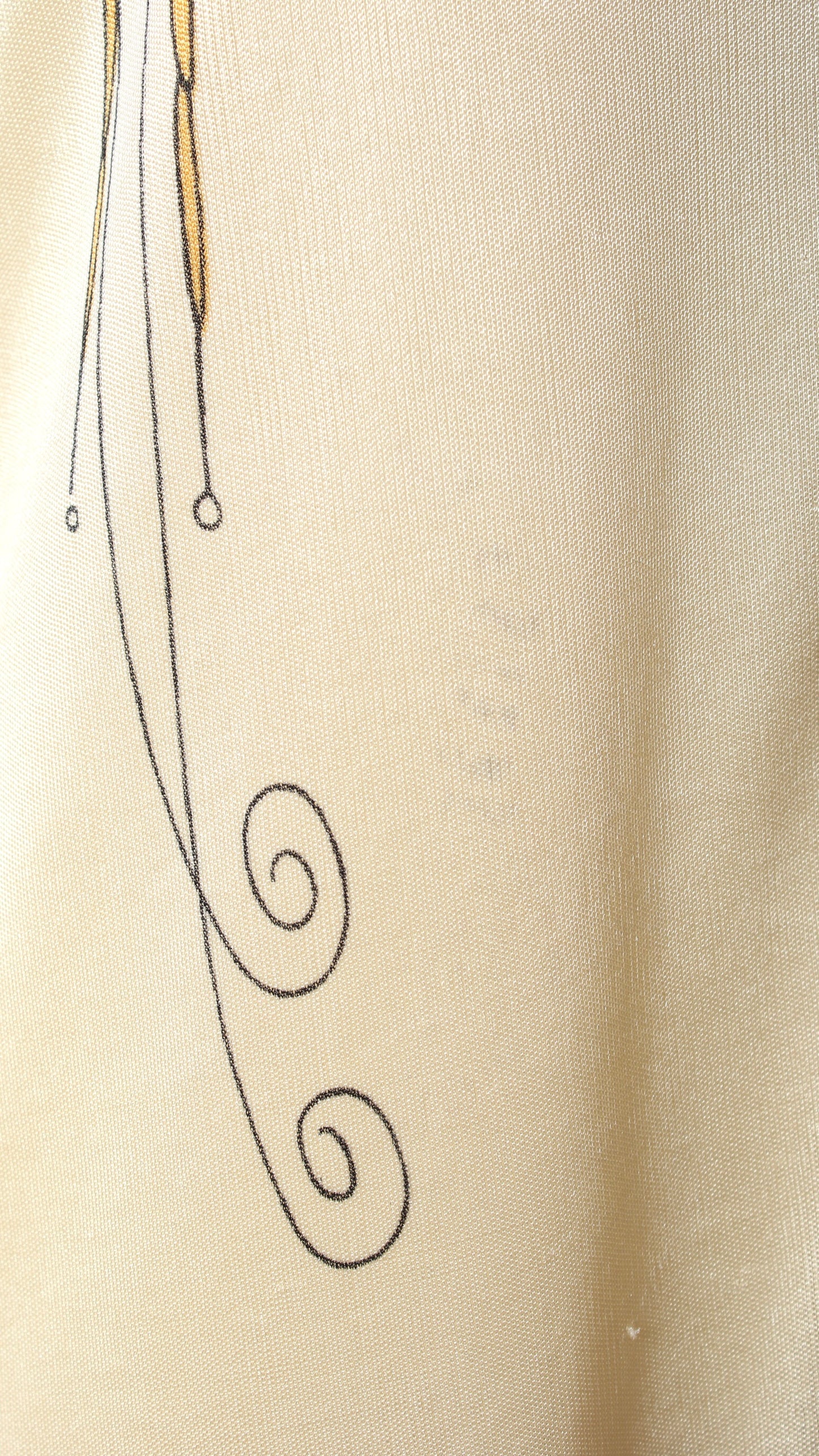 1970s Art Deco Novelty Print Blouse | small