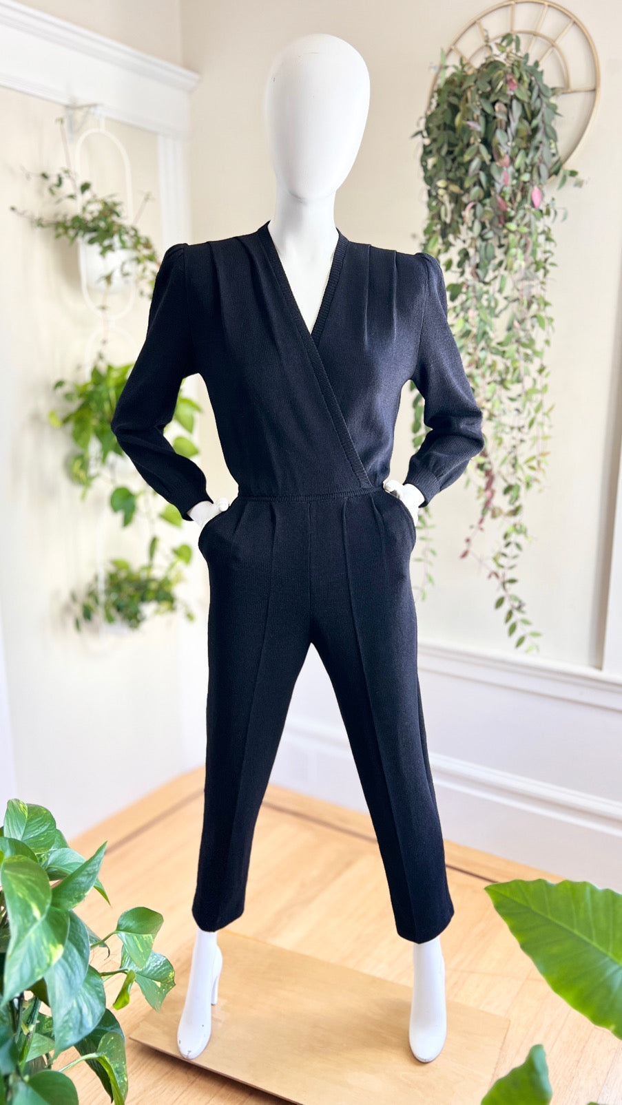 1980s ST. JOHN Wool Jumpsuit | x-small/small