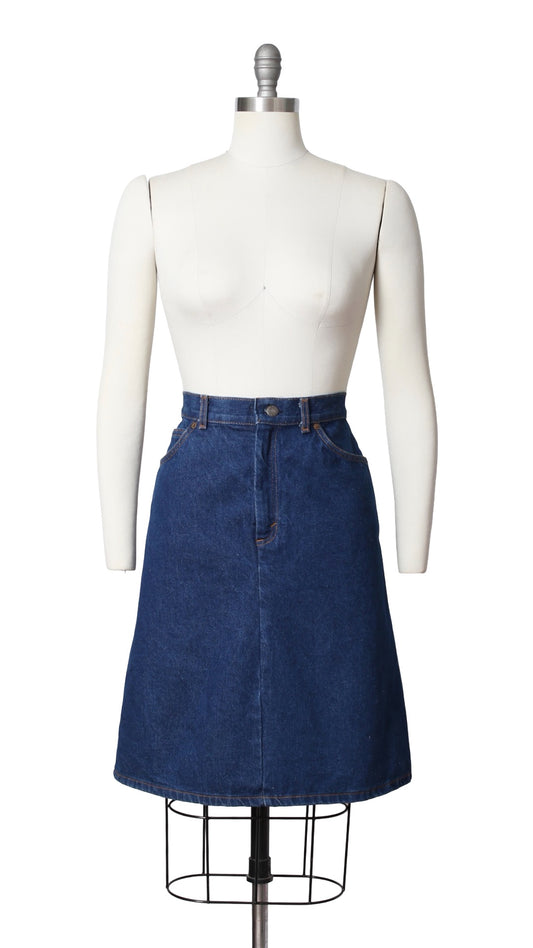 1970s 1980s LEVI'S Denim Skirt | small