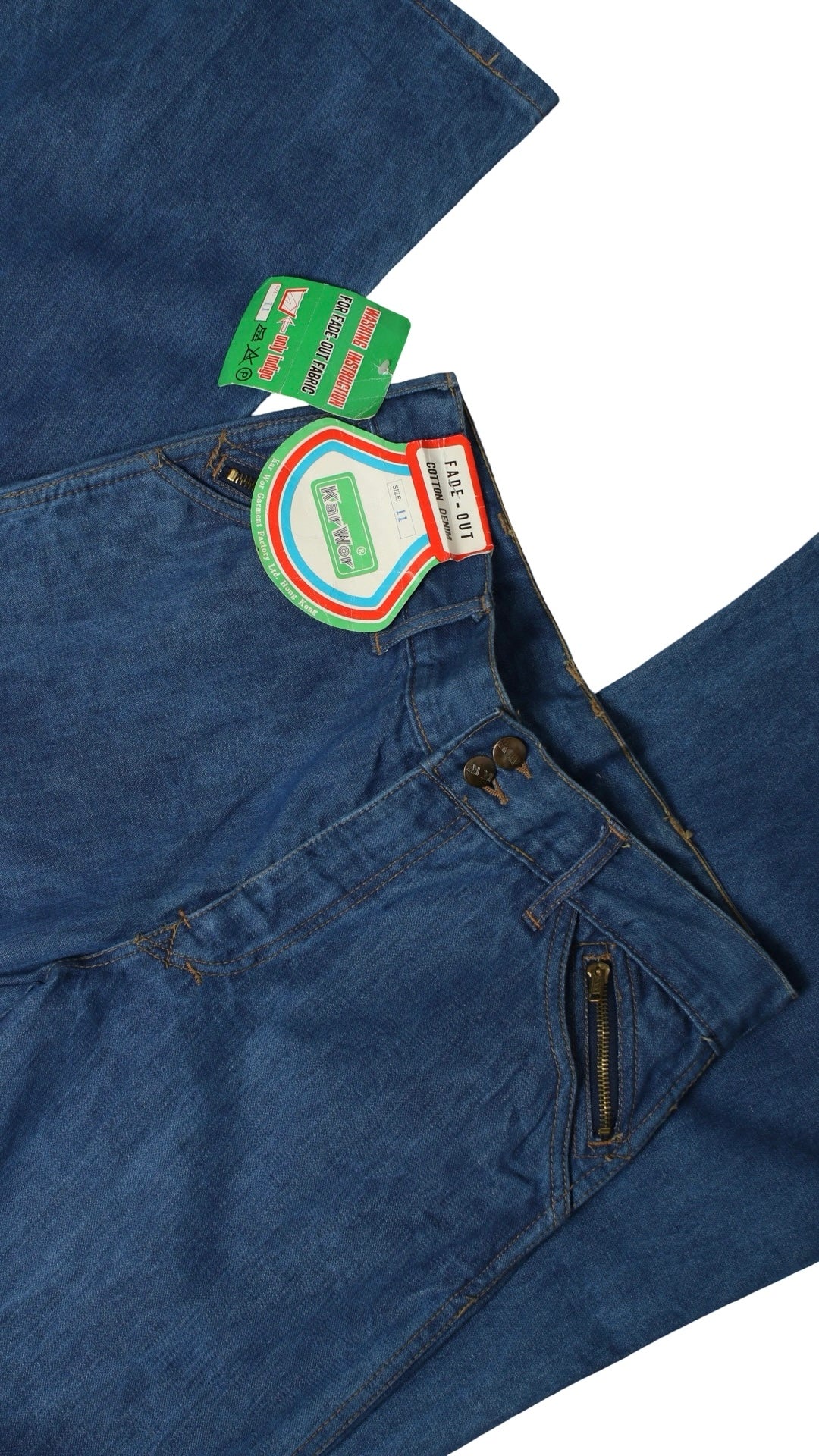 NEW | 1970s DEADSTOCK Denim Bell Bottoms | small
