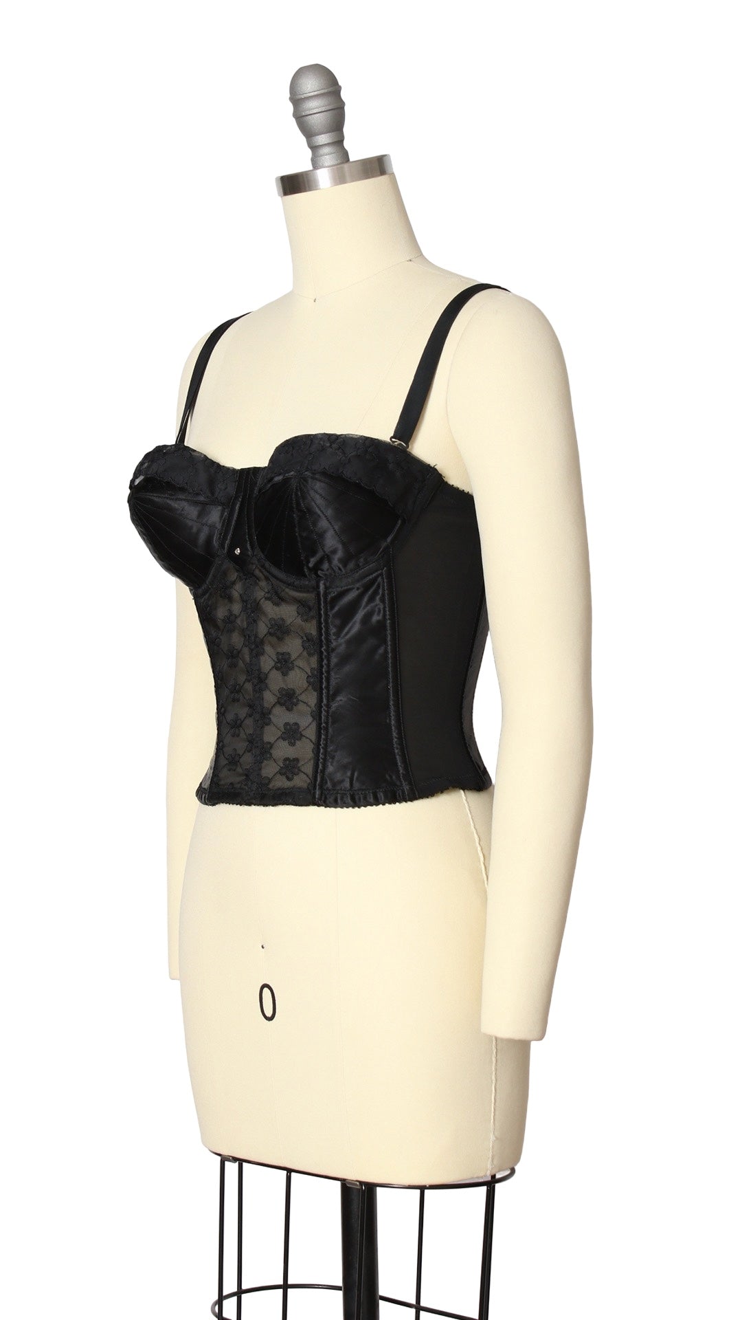 NEW | 1950s Longline Bustier Bullet Bra | 32B