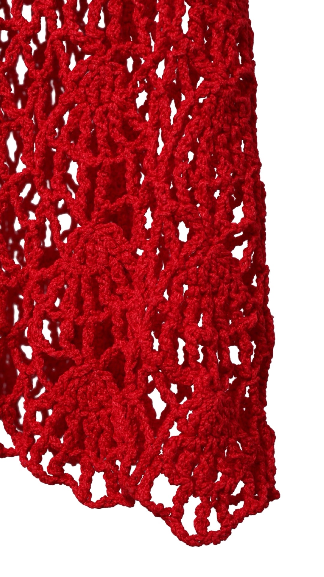 1970s Red Knit & Crochet Maxi Dress | x-small/small/medium