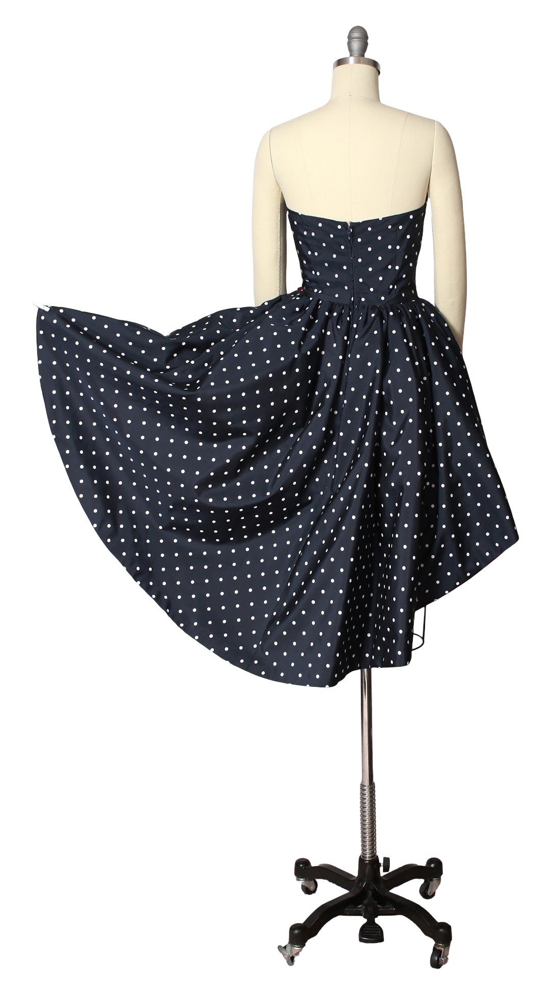 NEW | 1980s High-Low Polka Dot Dress Top | small