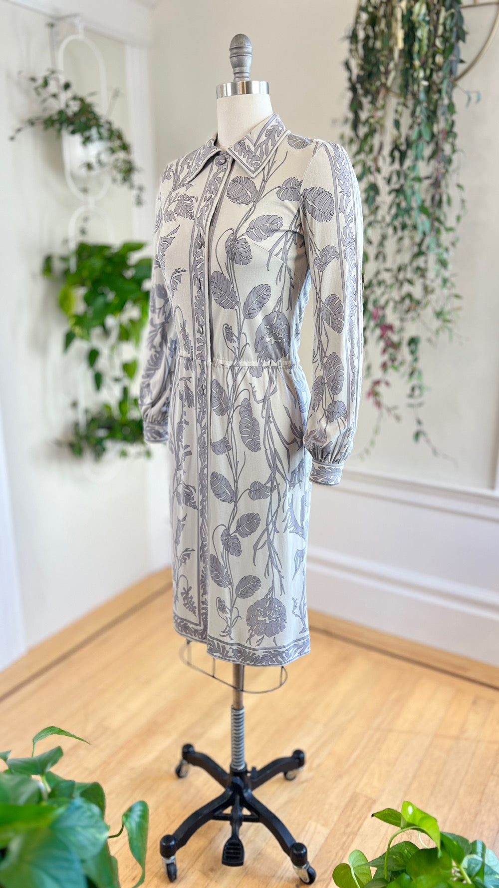 1960s EMILIO PUCCI Floral Silk Jersey Dress | small/medium