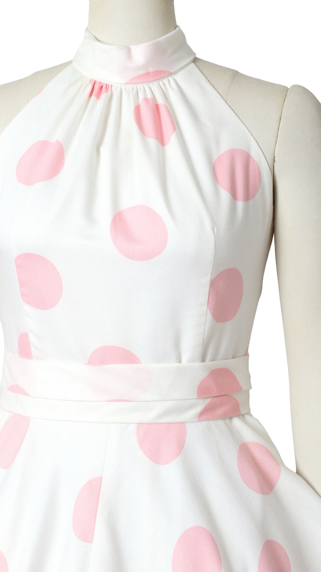 1980s LANZ Pink Polka Dot Sundress | small