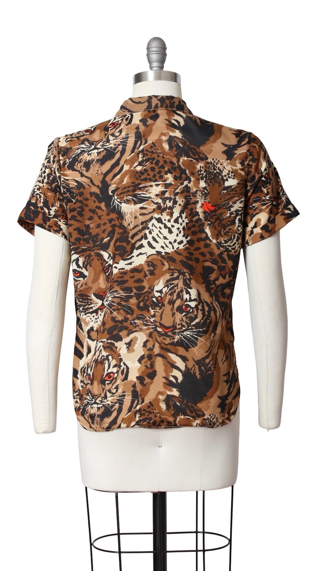 1980s Leopard Novelty Print Blouse | medium