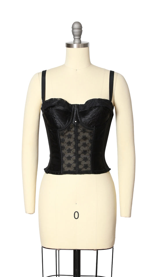 NEW | 1950s Longline Bustier Bullet Bra | 32B