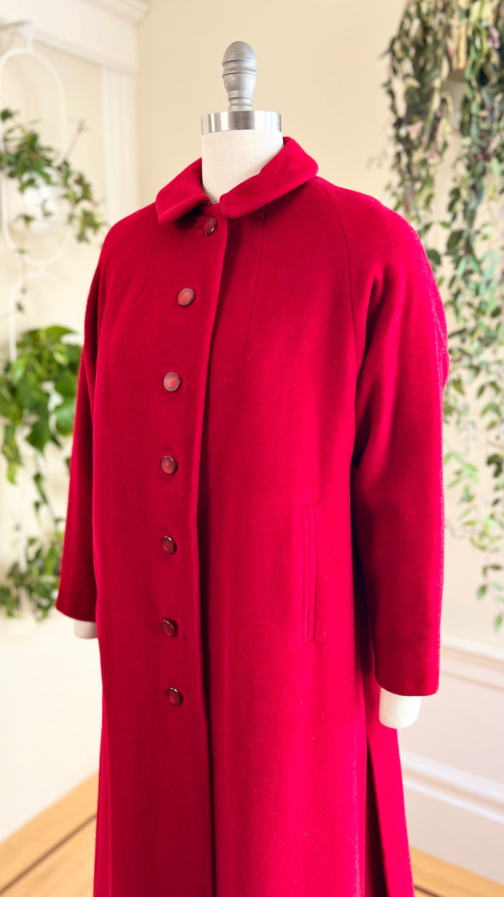 1950s Red Wool Coat | large/x-large