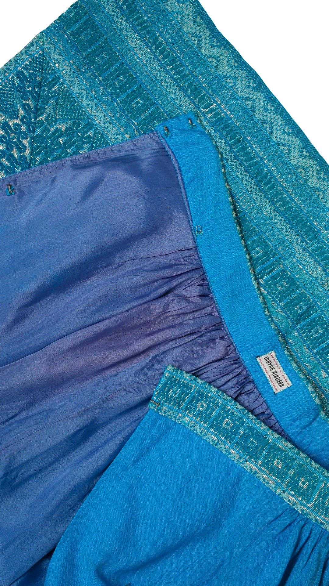 NEW | 1970s Guatemalan Hand-Woven Metallic Wrap Skirt | small
