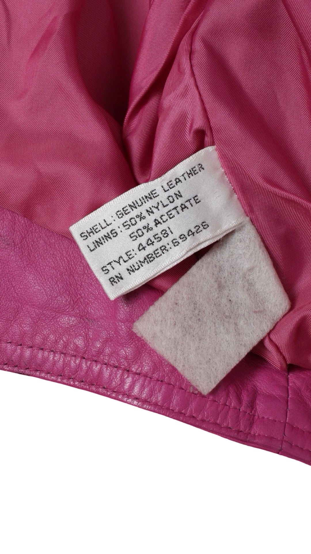 1990s Hot Pink Leather Cropped Jacket | small