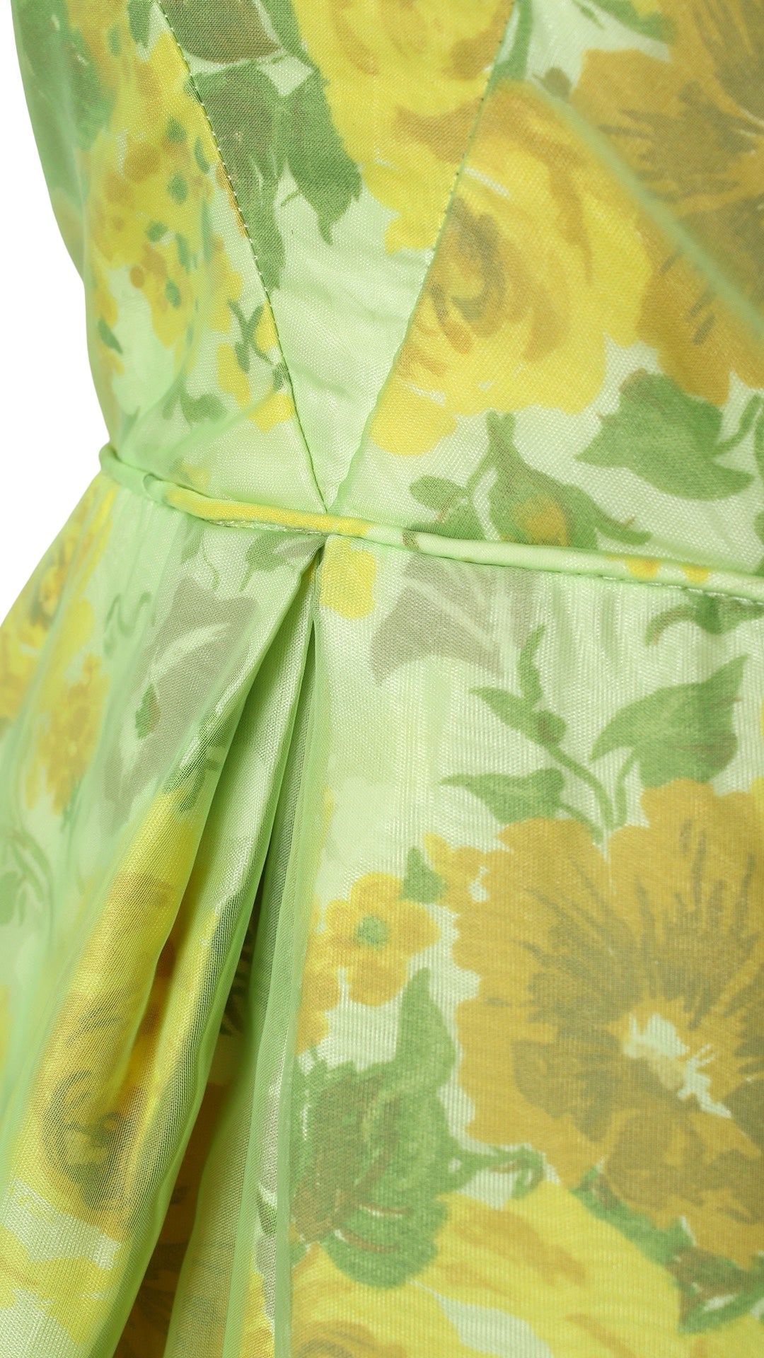 1950s Rose Chiffon Overlay Party Dress | small