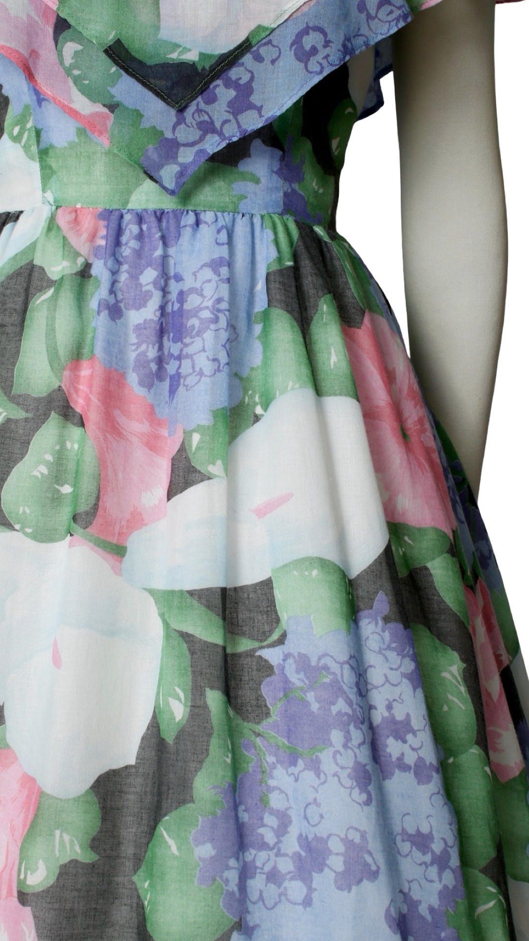 NEW | 1970s Calla Lily Floral Dress | small