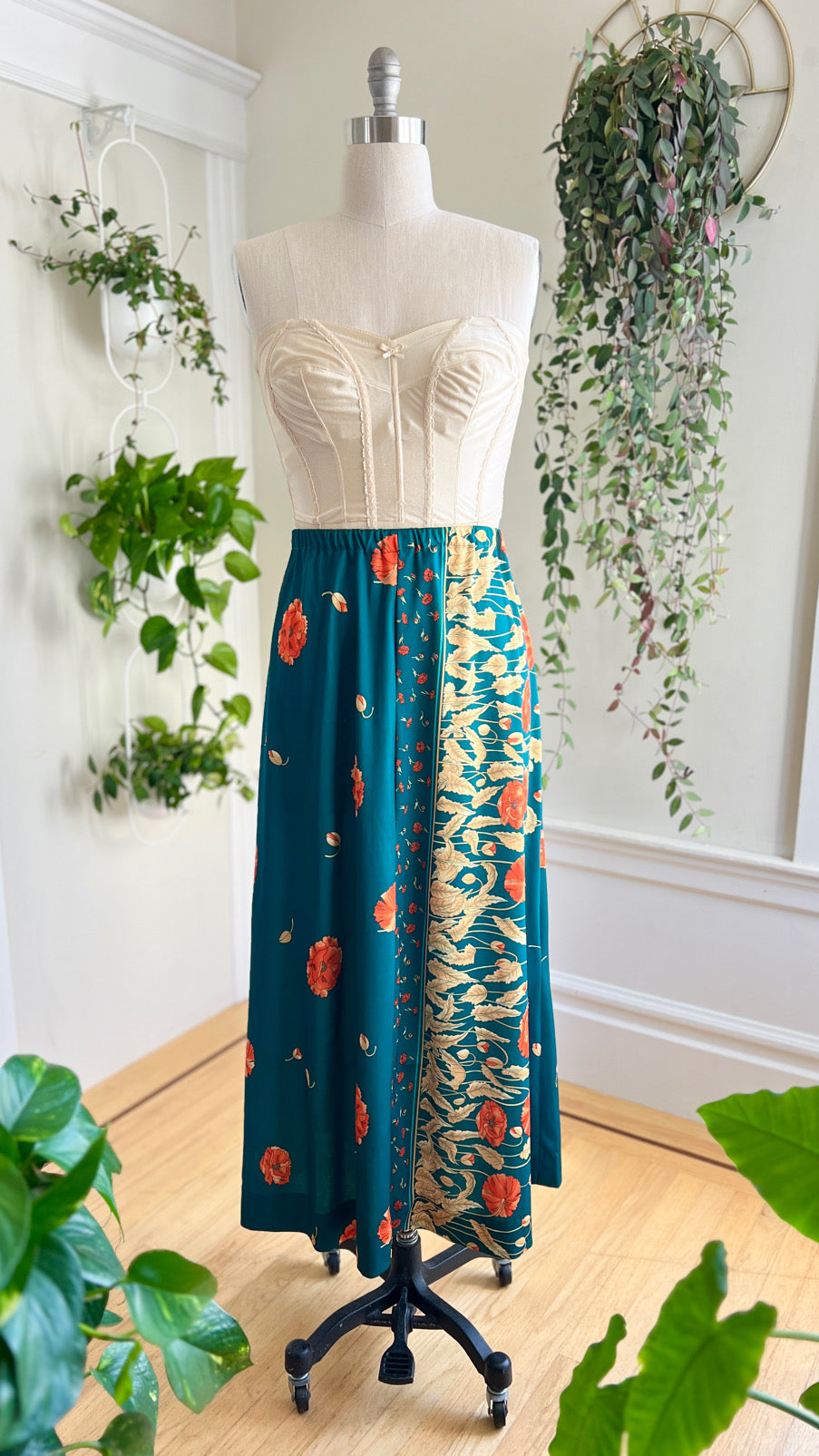 1970s Poppy Maxi Skirt | large/x-large