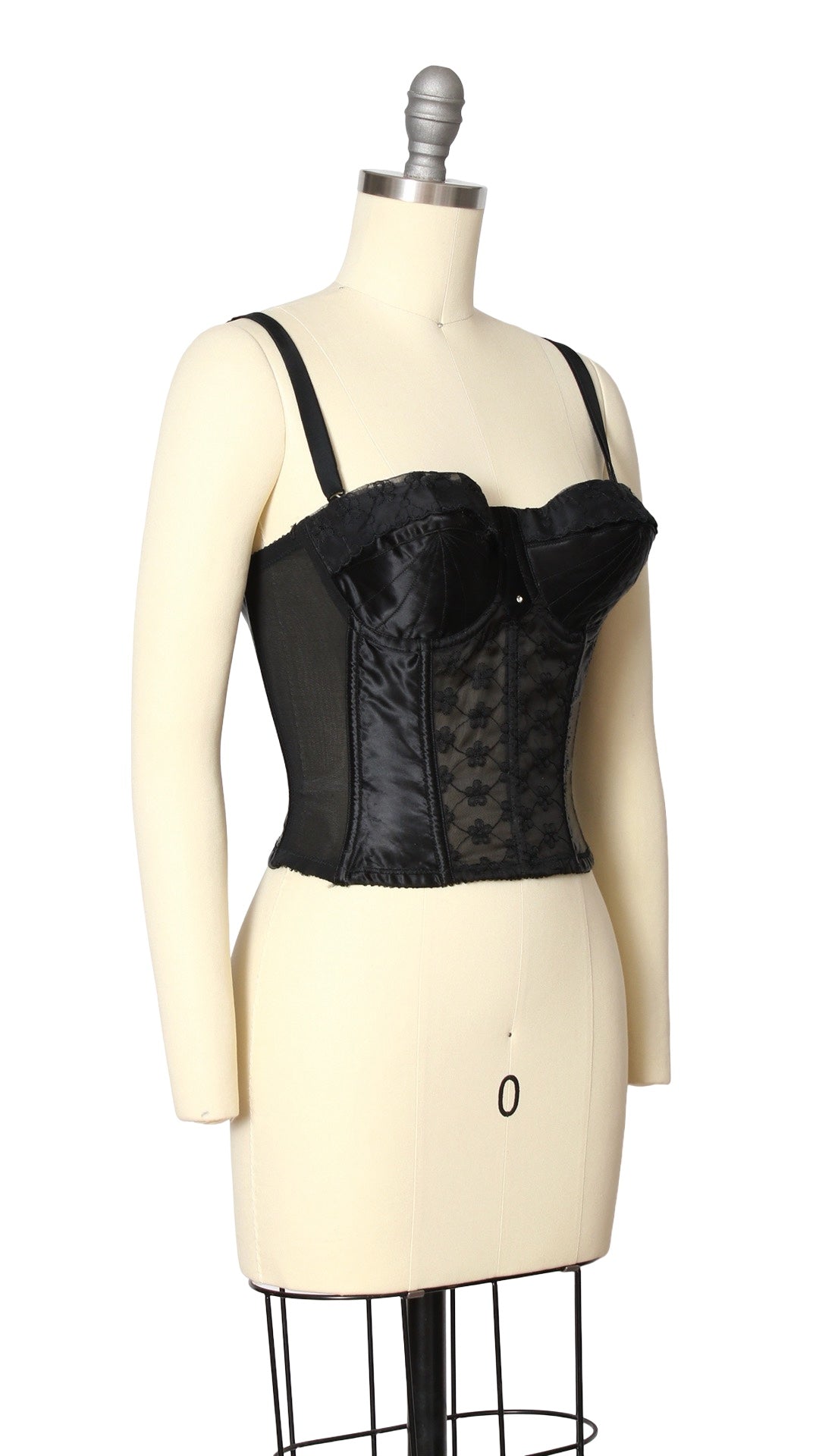 NEW | 1950s Longline Bustier Bullet Bra | 32B
