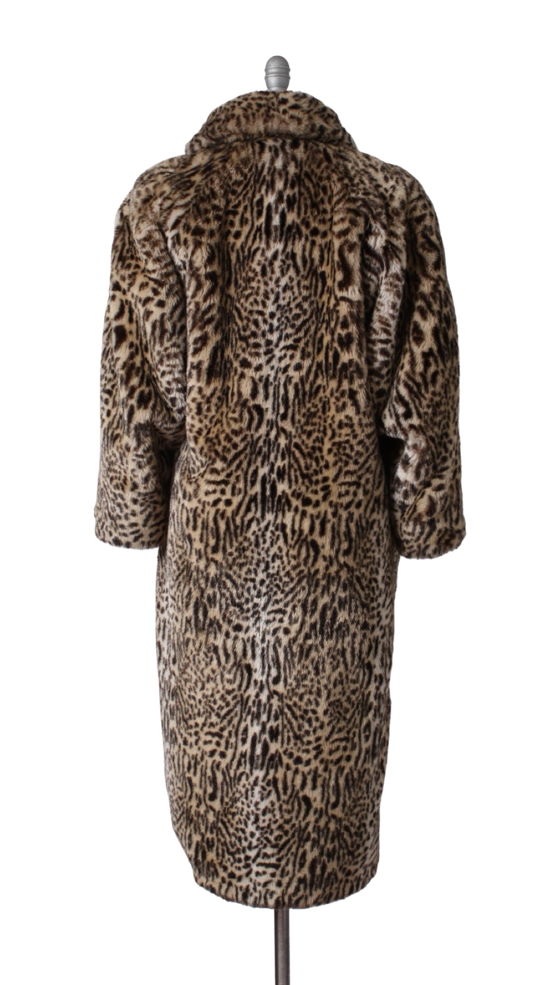 1970s 1980s Plush Animal Print Faux Fur Coat | medium