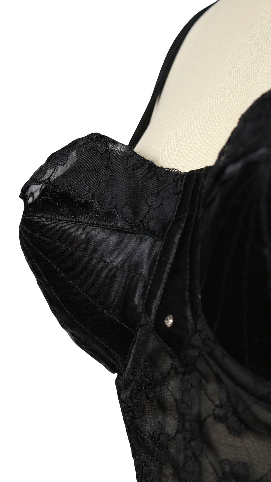 NEW | 1950s Longline Bustier Bullet Bra | 32B