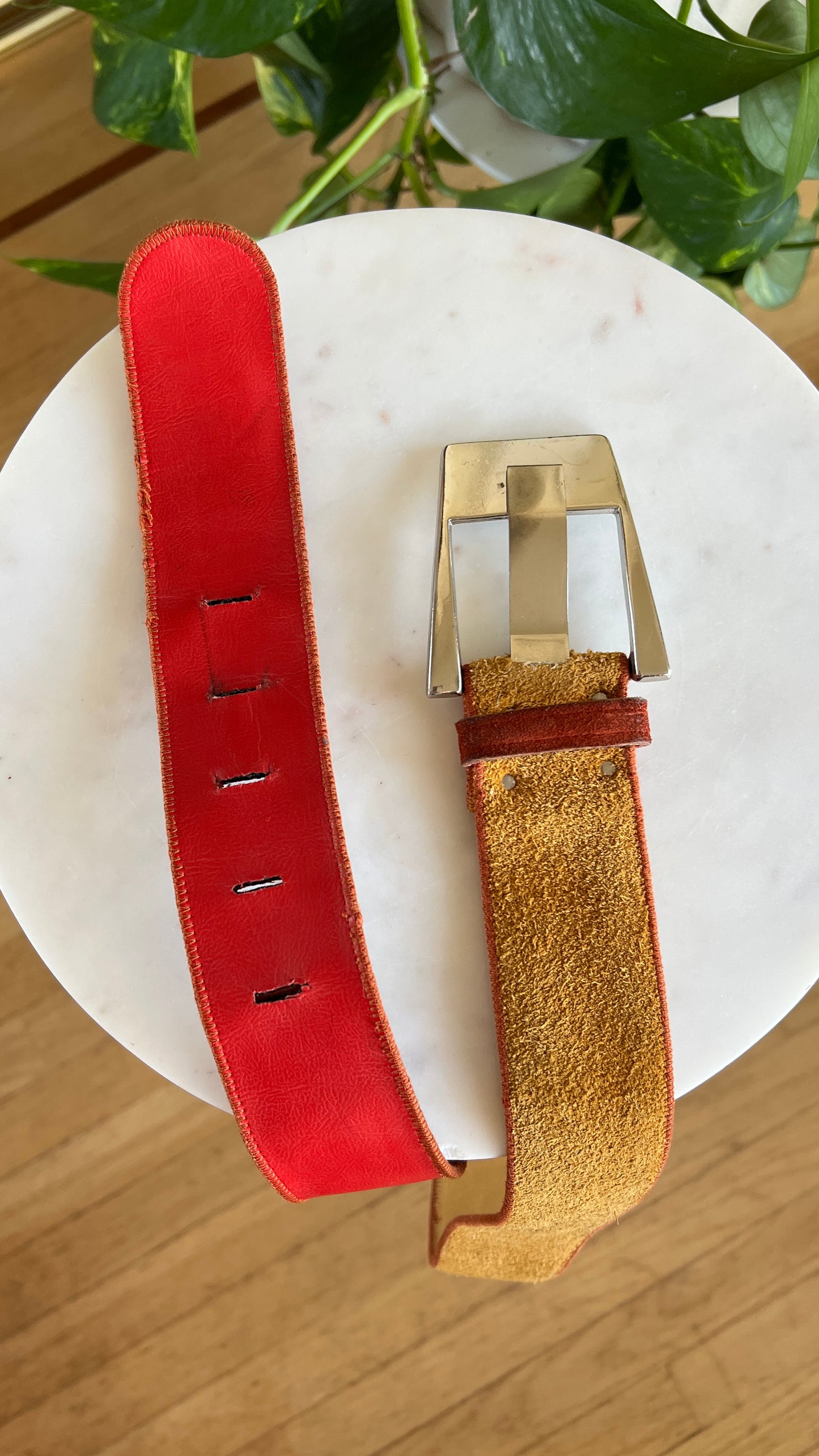 1970s Two-Tone Suede Belt | medium/large