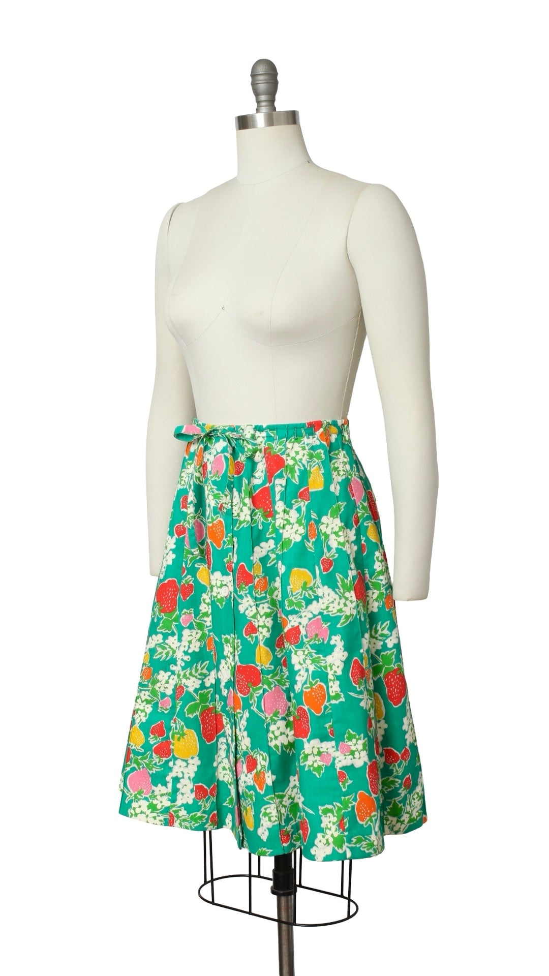 NEW | 1970s Strawberry Floral Skirt | small/medium