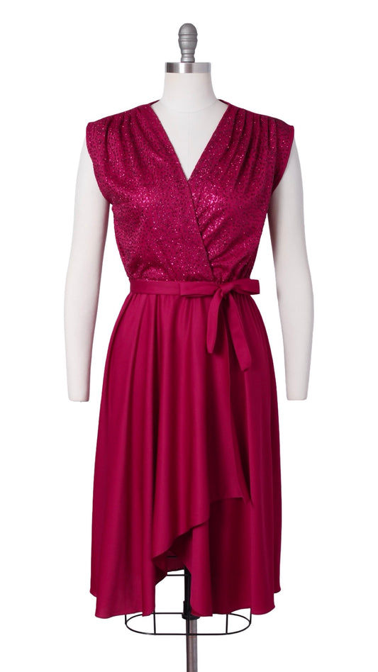 1970s Glitter Jersey Disco Dress | x-small/small