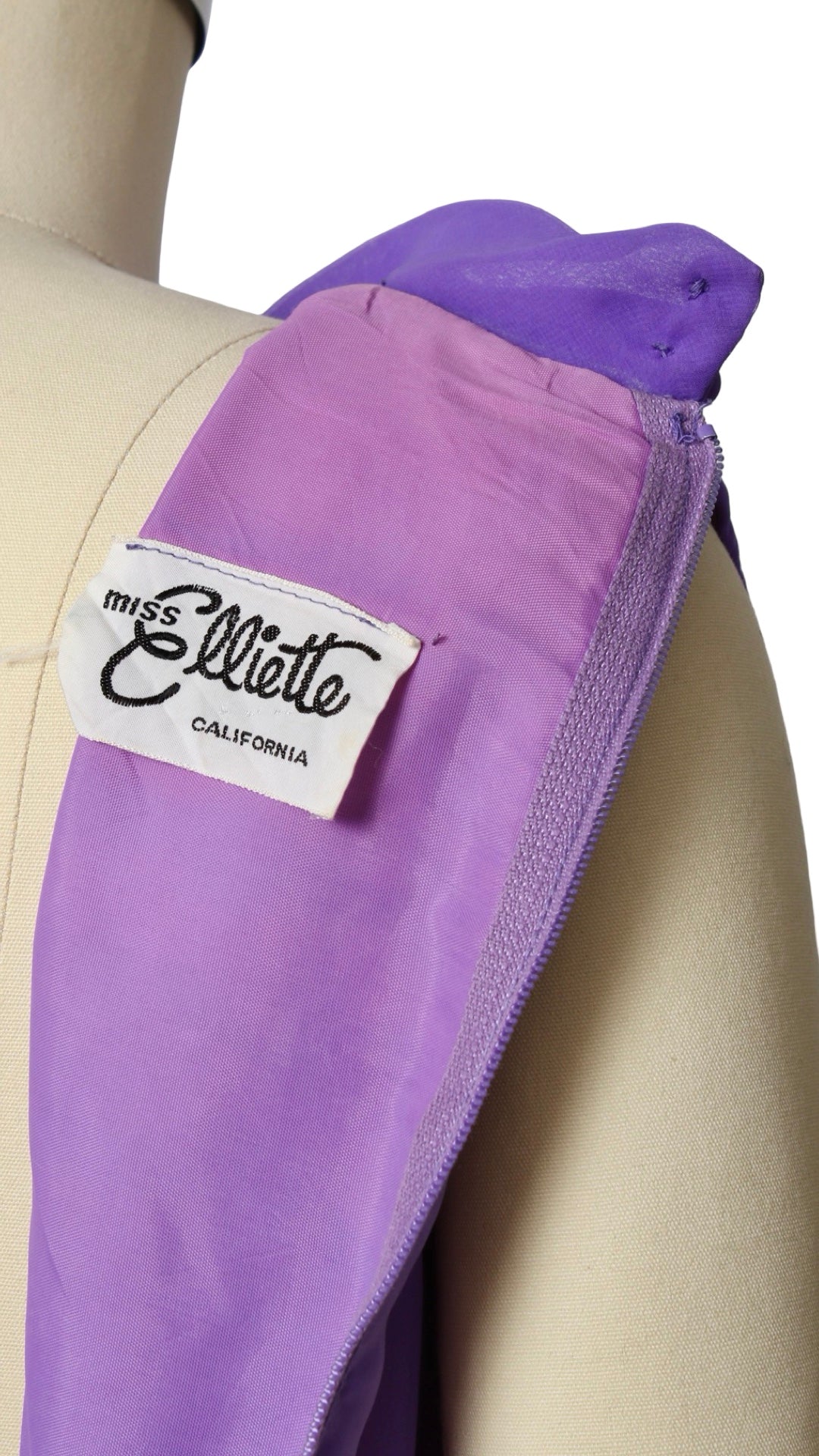 1960s MISS ELLIETTE Purple Chiffon Party Dress | small
