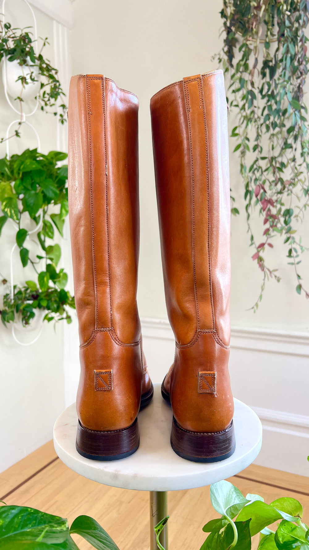 1970s Brown Leather Campus Boots | size US 7