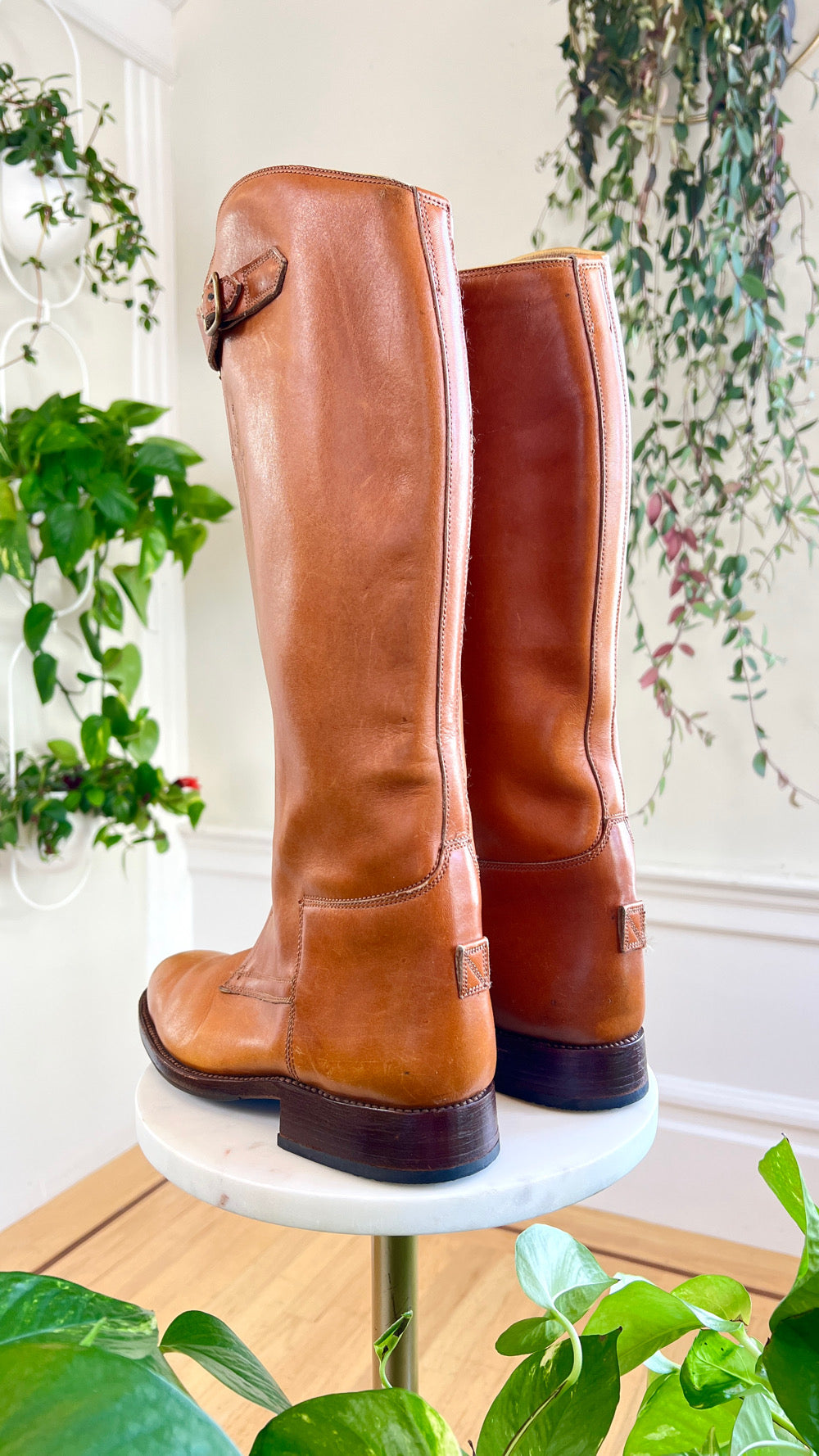 1970s Brown Leather Campus Boots | size US 7