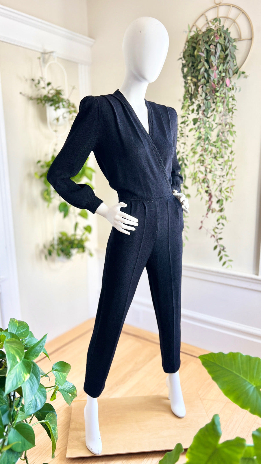 1980s ST. JOHN Wool Jumpsuit | x-small/small