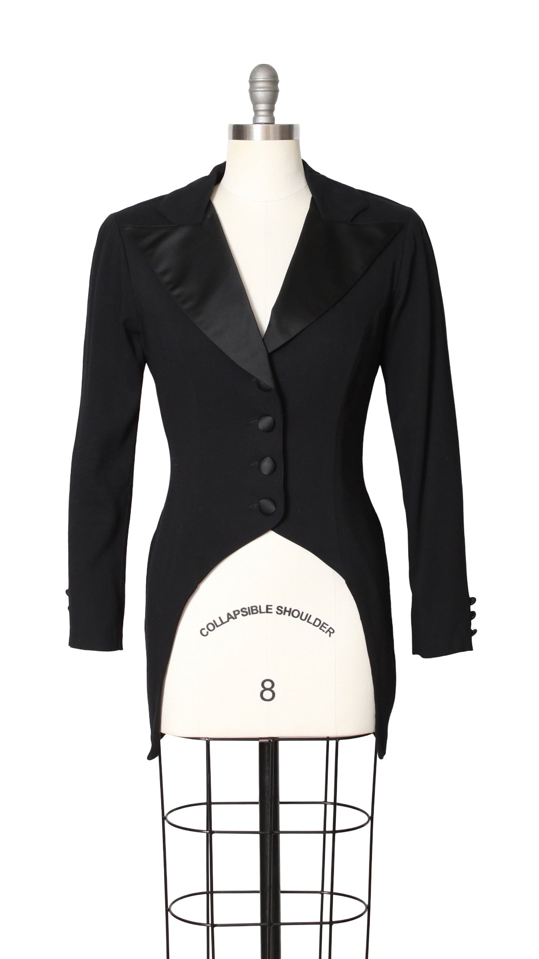 NEW | 1990s BETSEY JOHNSON Black Tuxedo Tailcoat Jacket | small/medium
