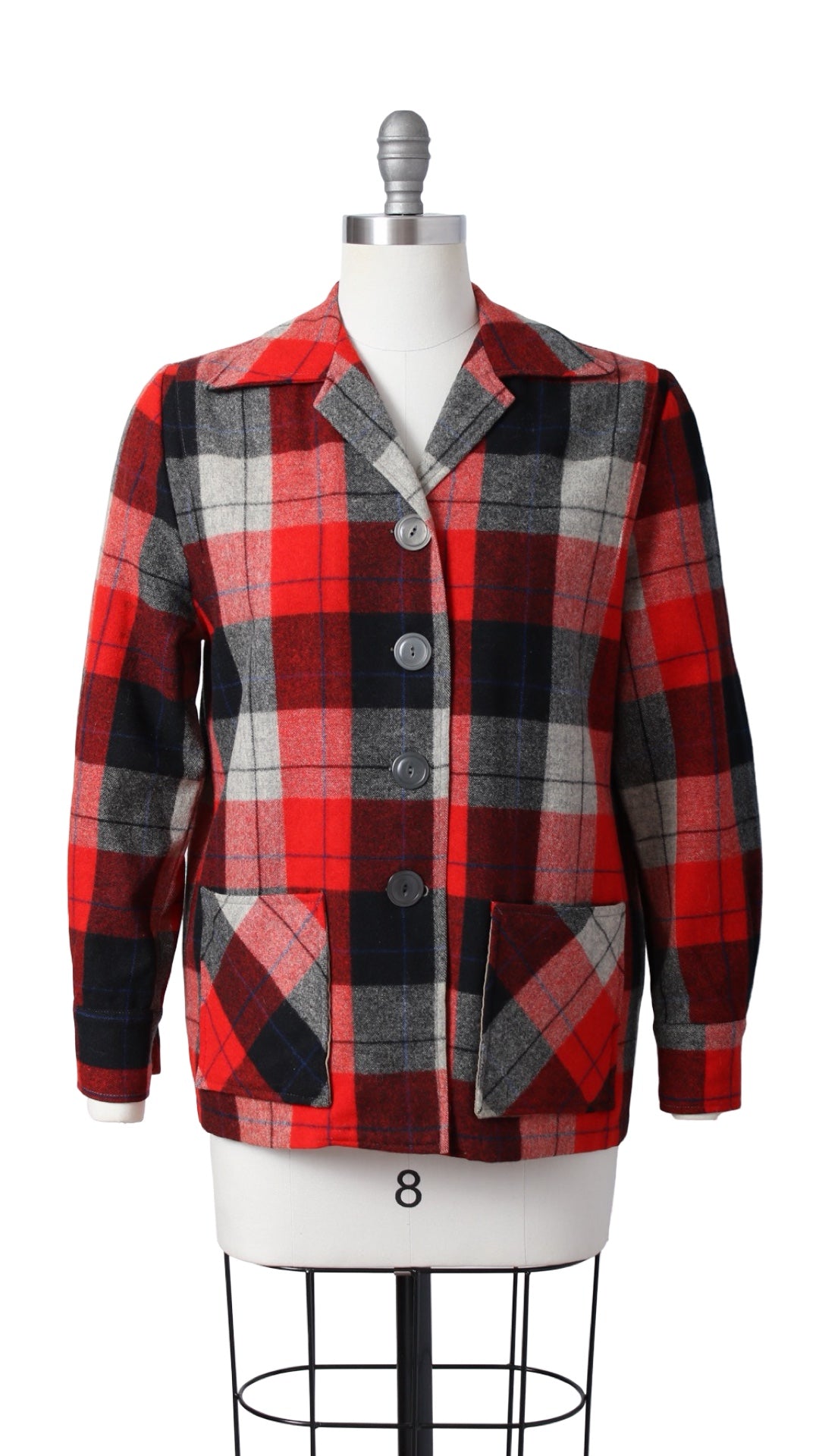 1940s 1950s Pendleton-49er-Style Plaid Wool Jacket | medium/large