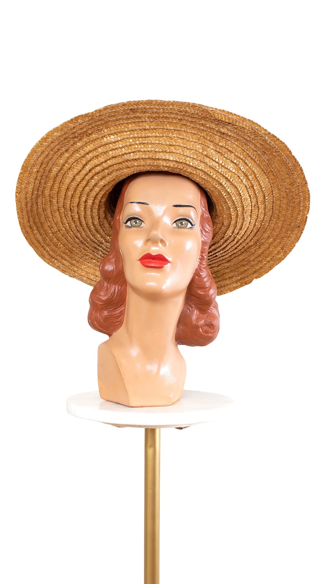 1970s Tan Straw Sun Hat
