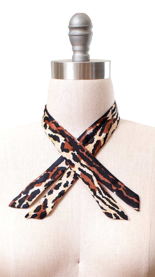 1950s VERA NEUMANN Silk Leopard Print Tie